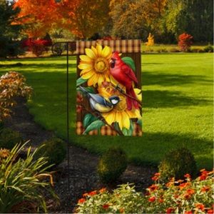 Fall Birds and Sunflowers Garden Flag